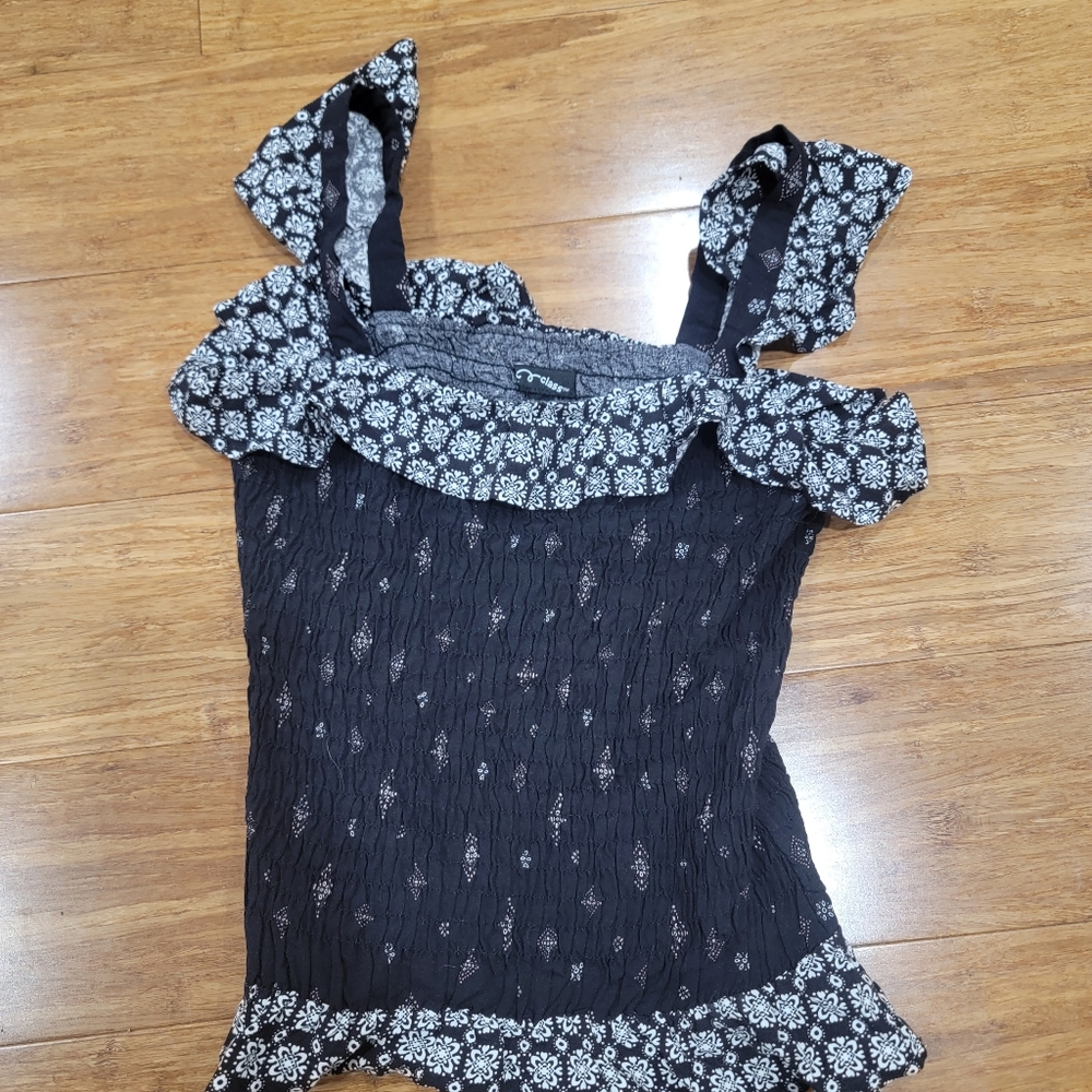 Girls Art Class Smocked Ruffle Tank Top Size 10/12